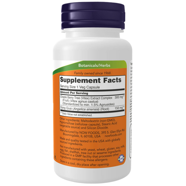 Chaste Berry Vitex Extract- Now- 90 capsulas