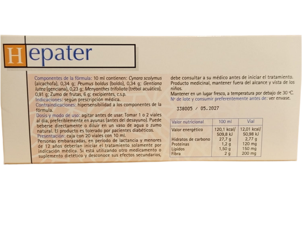 Hepater - Tegor - 20 ampollas