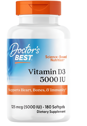 Vitamina D3 5000 IU - Doctor´s Best - 360 softgels