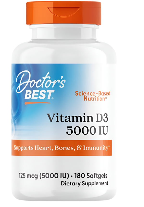 Vitamina D3 5000 IU - Doctor´s Best - 360 softgels