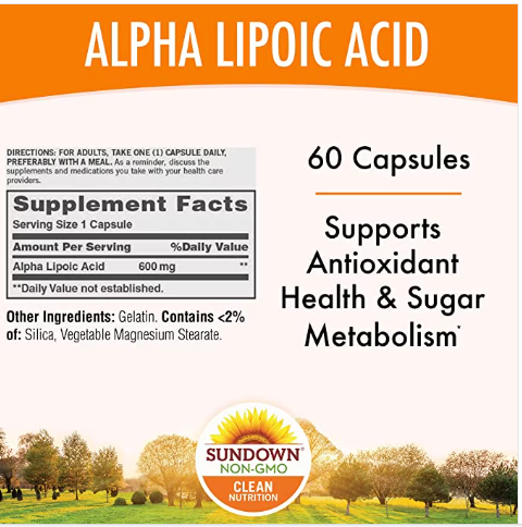 Alpha Lipoic Acid - Sundown - 60 Capsules