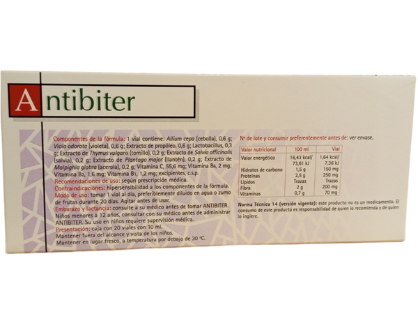 Antibiter- Tegor - 20 ampollas
