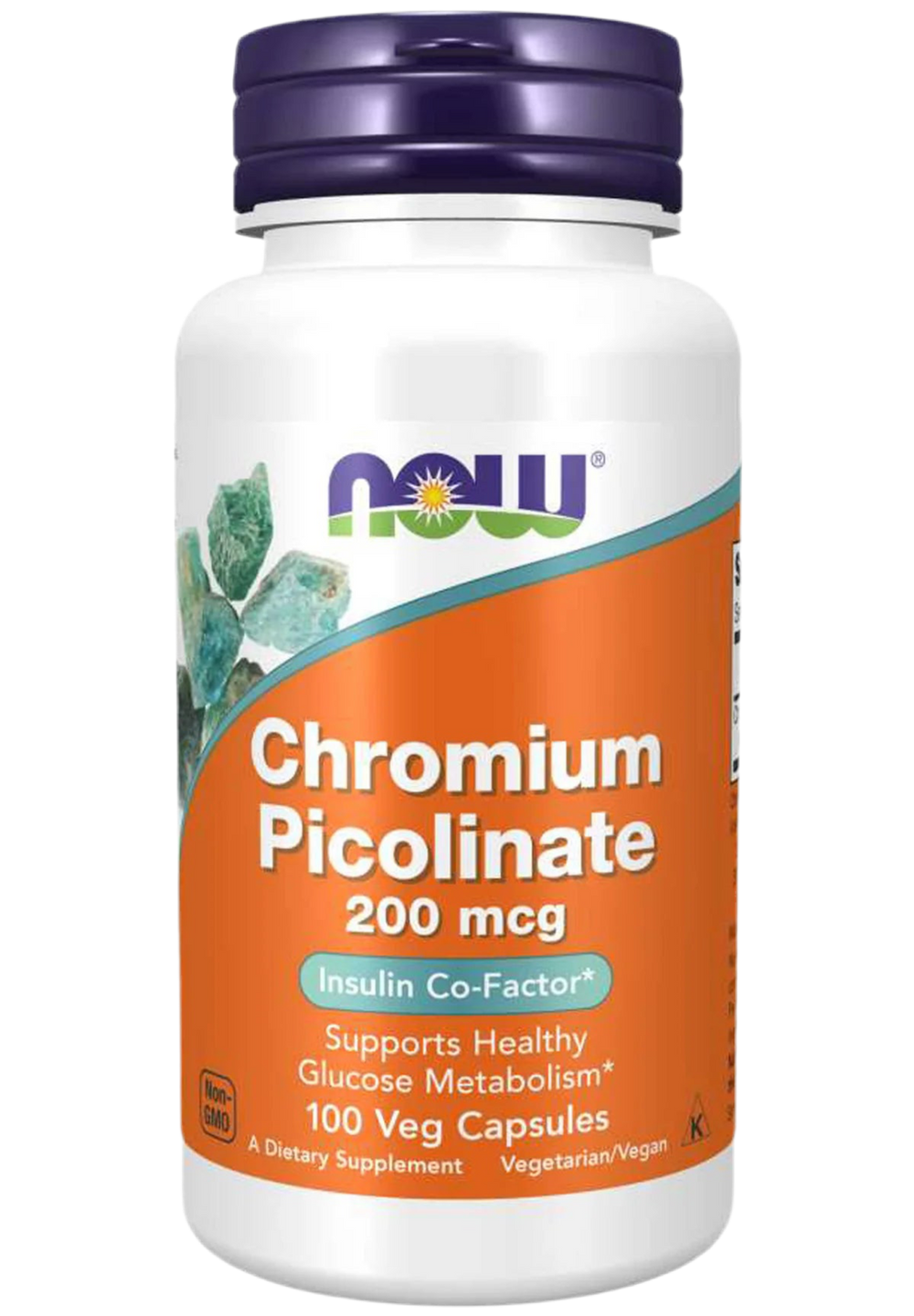 Chromium picolate- Now- 200mcg -  100 caps