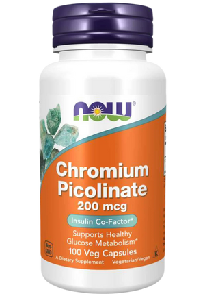 Chromium picolate- Now- 200mcg -  100 caps