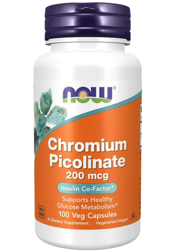 Chromium picolate- Now- 200mcg -  100 caps