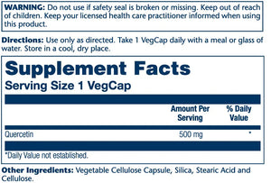 Quercetin - Solaray - 500 mg 90 vegcaps