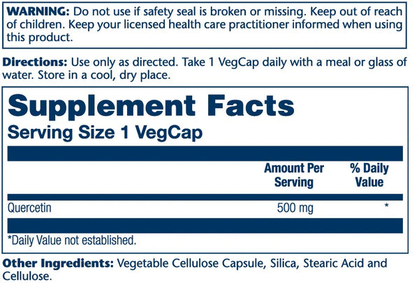 Quercetin - Solaray - 500 mg 90 vegcaps